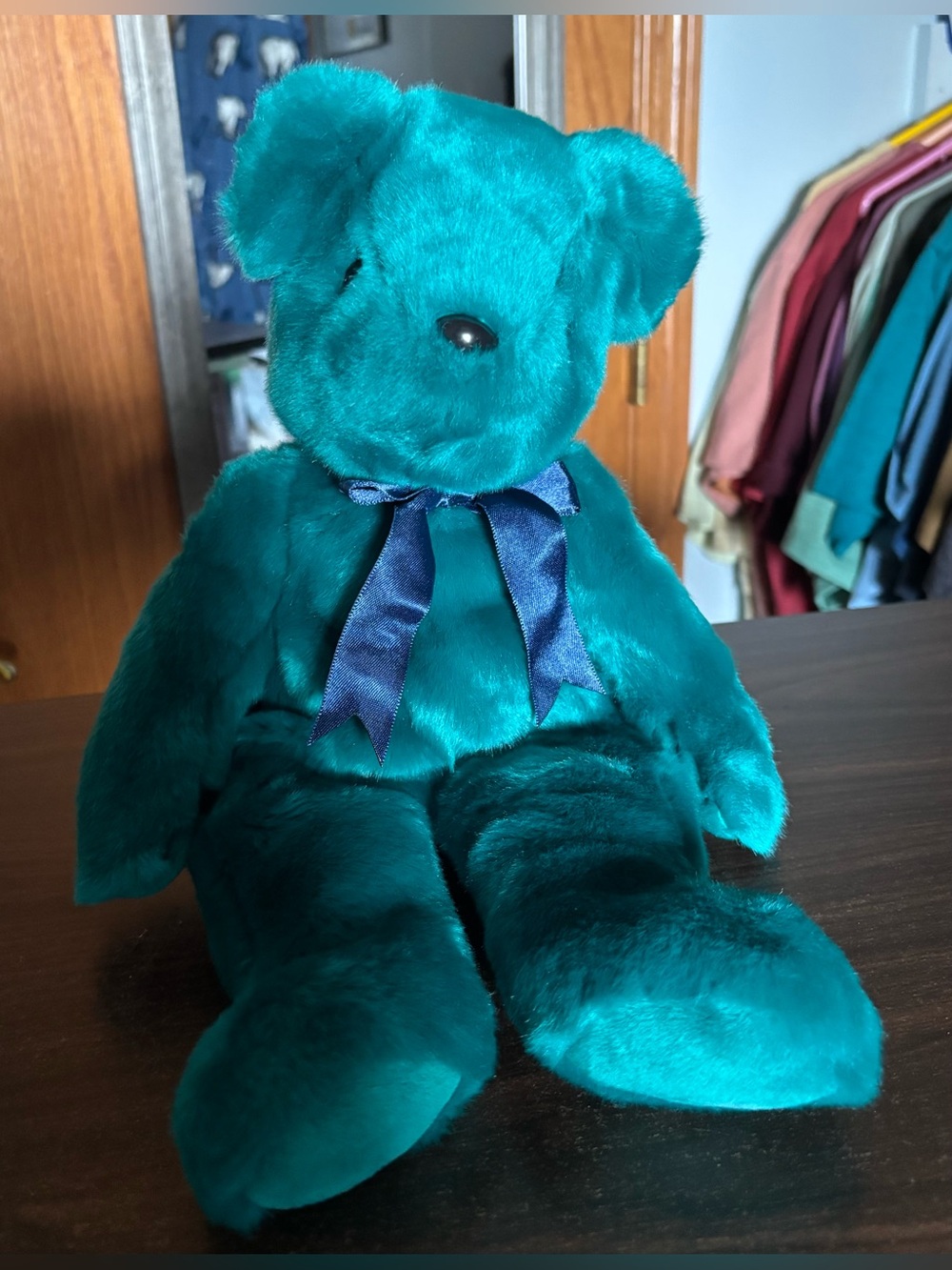 TY Classic “Teddy” the teal bear